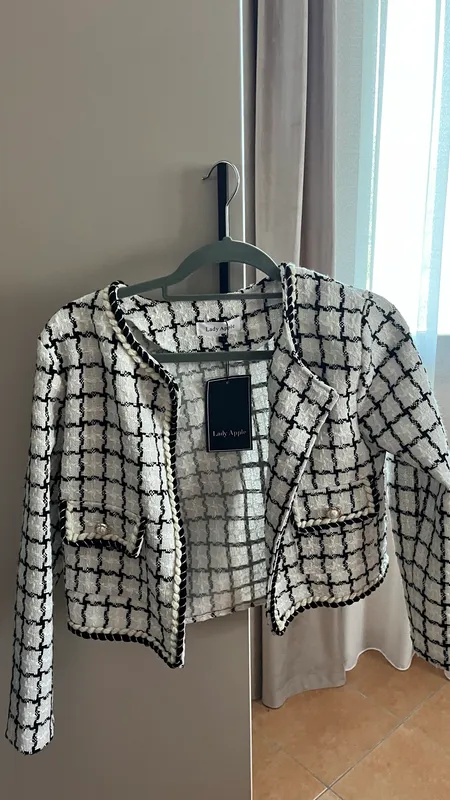 xhaketë elegante e shkurtër stil Chanel